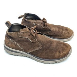 skechers mens suede boots